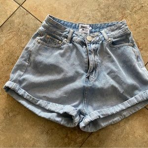 Princess Polly denim high waisted shorts